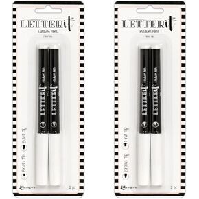 Ranger Letter IT Medium PENS Clear Embossing Ink (2 Packs- Set #1 & #2)