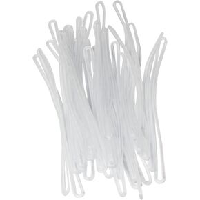 30PCS Clear Plastic Luggage Name Tag Straps Transparent Worm Loops Identification ID Card Badge Label Tag Holder for Office Business Travel Supplies