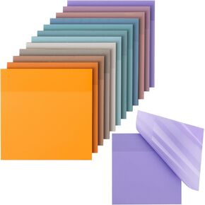 Mr. Pen- Transparent Sticky Notes, 3"x3", 12 Pads, 600 Sheets, Happy Harmony, See Through Sticky Notes, Bulk Sticky Notes Transparent, Translucent Sticky Notes, Clear Transparent Sticky Notes Clear