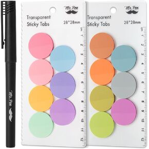 Mr. Pen- Transparent Sticky Note Set, 560Sheets, Colorful, Round Transparent Sticky Notes Set, Bible Sticky Notes Clear Sticky Notes Transparent, Bible Notes, Transparent Sticky Notes for Bible Study