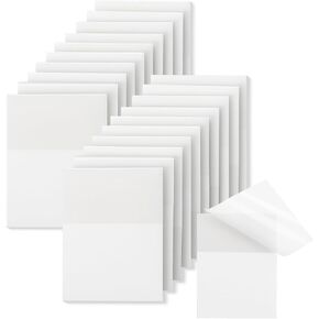 Mr. Pen- Transparent Sticky Notes, 1.5"x2", 20 Pads, 1000 Sheets, Clear See Through Sticky Notes, Small Sticky Notes Transparent, Translucent Sticky Notes, Clear Transparent Sticky Notes Clear