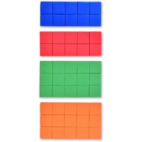 Craft Supply Foam Cubes Blue, Red, Green, Orange - 50 Count