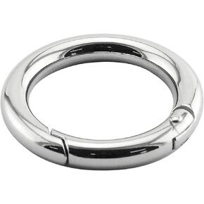 20mm OD Spring O Rings, Zinc Alloy Round Carabiner Keychain Spring O Rings Snap Clip Hook Binder Rings Buckle Fastener for Key Chains Handbag Purse Shoulder Strap Curtain Diy (1/2")