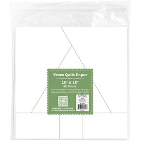 10'' Tree Quilt Paper by Lori Holt of Bee in My Bonnet Iron-On Template Sheets for 8'' Finished Tree Quilt Block, Includes 42 Sheets Perfect for Home Town Holiday Quilts and Crafting Projects