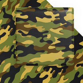 WRAPAHOLIC Camo Wrapping Paper Sheet - 6 Sheets Camouflage Army Wrapping Paper for Men, Birthday, Christmas, Baby Showers - 19.7 Inch X 27.5 Inch Per Sheet