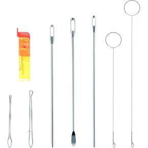 8pcs أداة الخياطة Turner Turner وأداة Threader Threader ، أداة Turner حلقة لخرز السيليكون ، أداة قبضة العقدة لخرز السيليكون مع مقاطع Threader سهلة الحبل ومفاهيم الخياطة الكروشيه in Kuwait