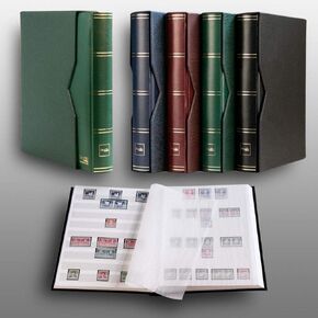 Prophila stockbook 60 White Sides Padded with slipcase Green