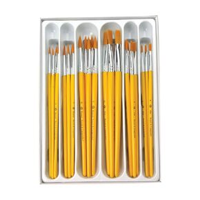 Royal Brush Taklon Hair Classroom Value Pack, Assorted Size, Pack of 30 - 1289617