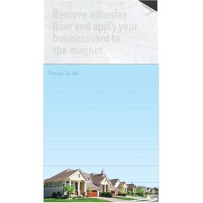 Business Card Magnet Notepads and Designer Envelopes, Peel and Stick Your Business Card, Year Round Magnetic Marketing Supply (Neighborhood, Pack of 100)