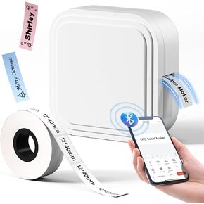 Label Maker, Mini Label Maker with Multiple Templates, Label Maker Machine with Tape for Organizing Storage, Portable Rechargeable Label Printer, Inkless Label Maker for Home Office School