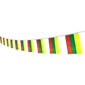 علم ليتوانيا العلم العلم الليتواني ، 100feet/76pcs لافتة الأعلام الوطنية العالمية ، مستلزمات زخارف الحفلات ، البار ، الأعلام الداخلية والخارجية ، المهرجان