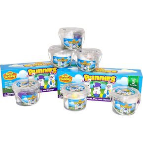 Bunnies Craft Kit 6 Pack – Build, Play, and Display 6 Cute Bunny Rabbit Characters, Great for Easter Baskets, Birthdays, Loot Bags & Events, for Boys and Girls Ages 5+
