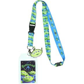 Disney Toy Story Alien I Have Been Chosen Lanyard with Clear ID Badge Holder and 2" Rubber Alien Charm