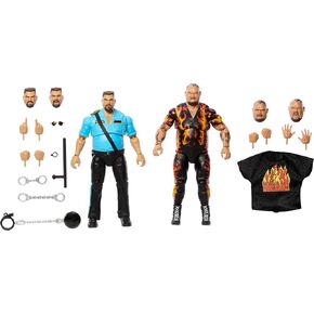 Mattel WWE Coliseum Collection Action Figure 2-Pack with Bam Bam Bigelow & Big Boss Man 6-inch Collectibles & Accessories Including Swappable Parts