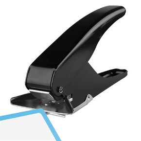 Roberee Slot Puncher, Corner Rounder Heavy Duty Round Corner Punch for ID Cards Paper Crafts Laminating Scrapbooking Luggage tag Name Tag and Badge Holder Paper Chipboard Art Project, Black