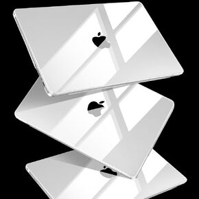 MEEgoodo Crystal Case for M4 MacBook Pro 16 inch 2024 2023 2021(Fit Model A3403/A3186/A2991/A2780/A2485) M3 M2 M1 Pro/Max,Flexible & Clear Case with TPU Keyboard Cover & Webcam Cover&OTG Adapter,Black