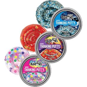لعبة Matty's Toy Stop Crazy Aaron's Pitty Mini Tins Bounce Bots ، Skate Away & Take-A-Taco Pundle-3 Pack (13.3g لكل)