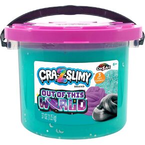 CRA-Z-SLIMY من دلو العالم 37 أوقية ، 3 أنواع مختلفة من الوحل في 1 دلو-رقيقة ، معدنية وحلويات الوحل
