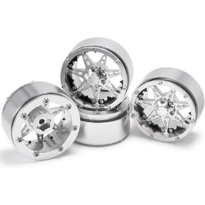 MOHERO 4Pcs 2.2" Alloy Beadlock Wheels Rims for RC Wraith 90018 90046 90048 90053 RBX10 AXI03005 LO-SI 1/10 Hammer-Rey 4WD Redcat D90 CC01
