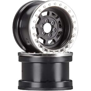 Axial 1/10 Trail Ready HD Series 2.2 Wheels, 12mm Hex, Chrome (2), AXIC8142