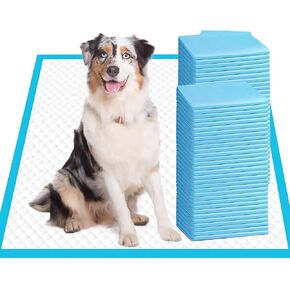 Aurora Pet Pet Ultra-Absorbent Puppy Pee Pals-XL 24x35 Inch ، وسادات التدريب القوية المقاومة للتسرب والسريعة (20 حزمة) ، وحماية كبيرة جدًا للجرى والكلاب-الأزرق والأبيض