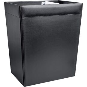 Dacasso A1032 32 Quart Waste Basket/Trash Can, 14.25 x 10.25 x 16.5, Black