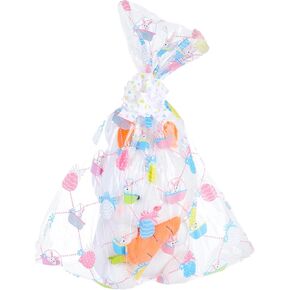 TiadyBow 10pcs عيد الفصح أكياس التشيلو/السيلوفان الكبيرة ، 30x 32 بوصة أكياس سلة صافية لفائف الخلايا البلاستيكية لسلال الهدايا (أكياس 10 مساءً)