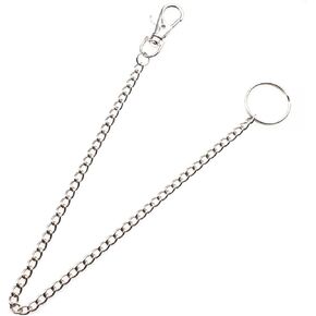 1 Piece 20" Metal Wallet Chain Pocket Chain with Keyring Lobster Clasps Keychain with Lobster Clasps and Keyring Pants Chain for Keys Wallet Purse Handbag Jeans Pants Belt Loop