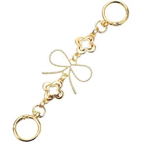 Purse Extender Chain Bag Chains for Handbags Bow Pattern Metal Purse Strap Extender 6.38inch Gold Purse Chain for Handbags Purse Making Supplies Accessories