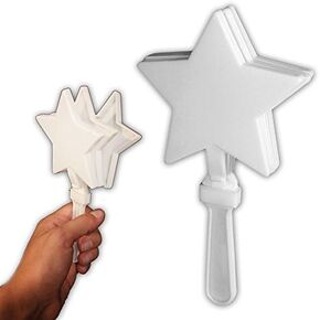Windy City Novelties 12 Pack - White Star Hand Clapper Noise Makers Party Favors