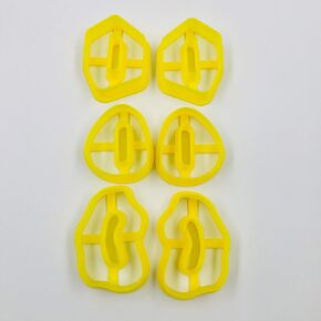 Set of 6 Organic Shape Donut Clay Cutter, 3D Polymer Clay Cutter Set