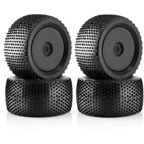 1/8 RC Off Road Racing Truck Tires OD 5.51" and Wheels Rims 17mm Hex for 1:8 Buggy Truck Car Traxxas Arrma Kraton Typhon 6S 3S Talion 6S Losi 8ight HPI Vorza Flux Kyosho Hobao 4PCS (Black)