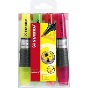 STABILO Highlighter - LUMINATOR Wallet of 4 assorted colours