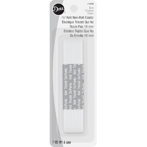 Dritz Non-Roll, 3/4-Inch x 1-Yard, White Knit Elastic