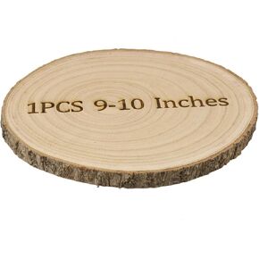 Natural Wood Slices for Centerpieces 1pcs 9-10 Inches Large Wood Circles, Wood Rounds, and Wood Pieces for Wedding Decor, Wood centerpieces for Tables, and Rustic DIY Projects