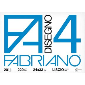 Fabriano Unbekannt Watercolour Paper, Cotton, White, 24 x 33 x 0.5 cm