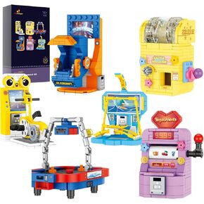 JMBricklayer Funny Game Party Favors Building Set 20127, 6 Mini Game Console Collectible Model, Micro Blocks Sets Toys for Ages 8-13, Party Supplies Gifts for Kids, Goodie Bags, Birthday, Christmas