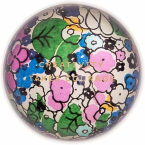 Glass Paperweight for Office Desk, Cute Desk Accessory with Felt Backing and Dome Design (Florale)