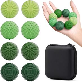 Silicone Magnetic Balls Fidget Toys for Adults & Teens 14+,8PCS Stress Relief Sensory Toys for Autism ADHD Anxiety,Fun Textures Gadgets,Office Desk Toy,Stocking Stuffers for Women Men Teen Gift