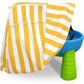 Akefit Kids Cover Water Fanse ، غطاء ألعاب ماء مقاومة للتربة في الهواء الطلق يناسب مسطحات مياه البركة الرشية للأطفال الصغار والأبيض الصفراء (تغطية فقط)