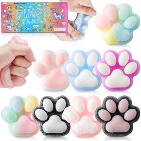 8pcs taba squishy cat paw squize toys ، toy fidget quishy ، kawaii squishies toys sensory ، to to to squishy family pinch ، cat paws mochi toys ، truff for party form