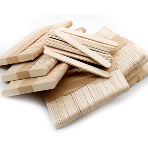 500 PCS عصي الحرف الخشبية ، وعصي الآيس كريم 4.5 بوصة عصي الخشب الطبيعي المصاصة العصي الطول عصي العصي الجليد البوب ​​للحرف اليدوية DIY
