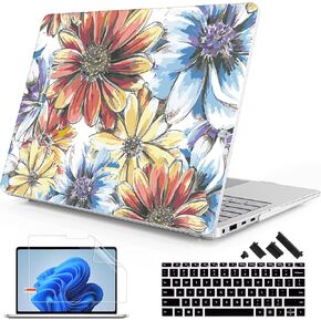 Glitter Case for Microsoft Surface Laptop 13.8-inch Touchscreen 2024 (7th Edition) Lightweight Durable Scratch-Resistant Easy Install, with Keyboard Cover & Screen Protector, Sparkly Pink