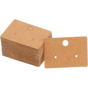 200pcs حلق بطاقات عرض Kraft Card -arring 2 حاملي ثقب الحرك لبيع أقراط معروفة ، مجوهرات DIY معلقة بطاقات عرض (1.77 "× 1.26")
