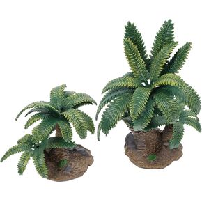 2pcs طراز المناظر الطبيعية الصغيرة أشجار المشهد المشهد النموذج المصغر أشجار النخيل الصغيرة أشجار النخيل ديكور ديوراما شجرة مصغرة حديقة ملحقات أشجار السيكاد مزيفة البلاستيك الأخضر