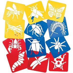 Fun Express Big Bug Stencils - 12 Pieces - Educational and Learning Activities for Kids