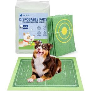Pet Soft Puppy Pads 18“x24" Disposable Pee Pads for Dogs, Dog Potty Training Pads 6-Layer Super Absorbent & Leak-Proof, Pet Pads for Small Dogs, Cats Pads (30ct, Football Field)