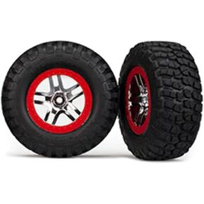 Traxxas 5877R Tire and Wheel Model Car Parts, Red