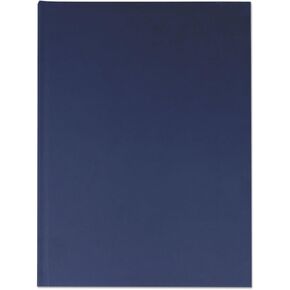 Universal UNV66352 10.25 in. x 7.63 in. 1-Subject Wide/Legal Rule Casebound Hardcover Notebook - Dark Blue Cover