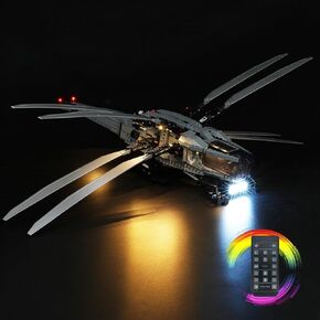 طقم إضاءة LED لـ Lego Dune Atreides Royal Ornithopter ، ضوء LED متوافق مع نماذج لبنة LEGO 10327 (إصدار التحكم عن بُعد)